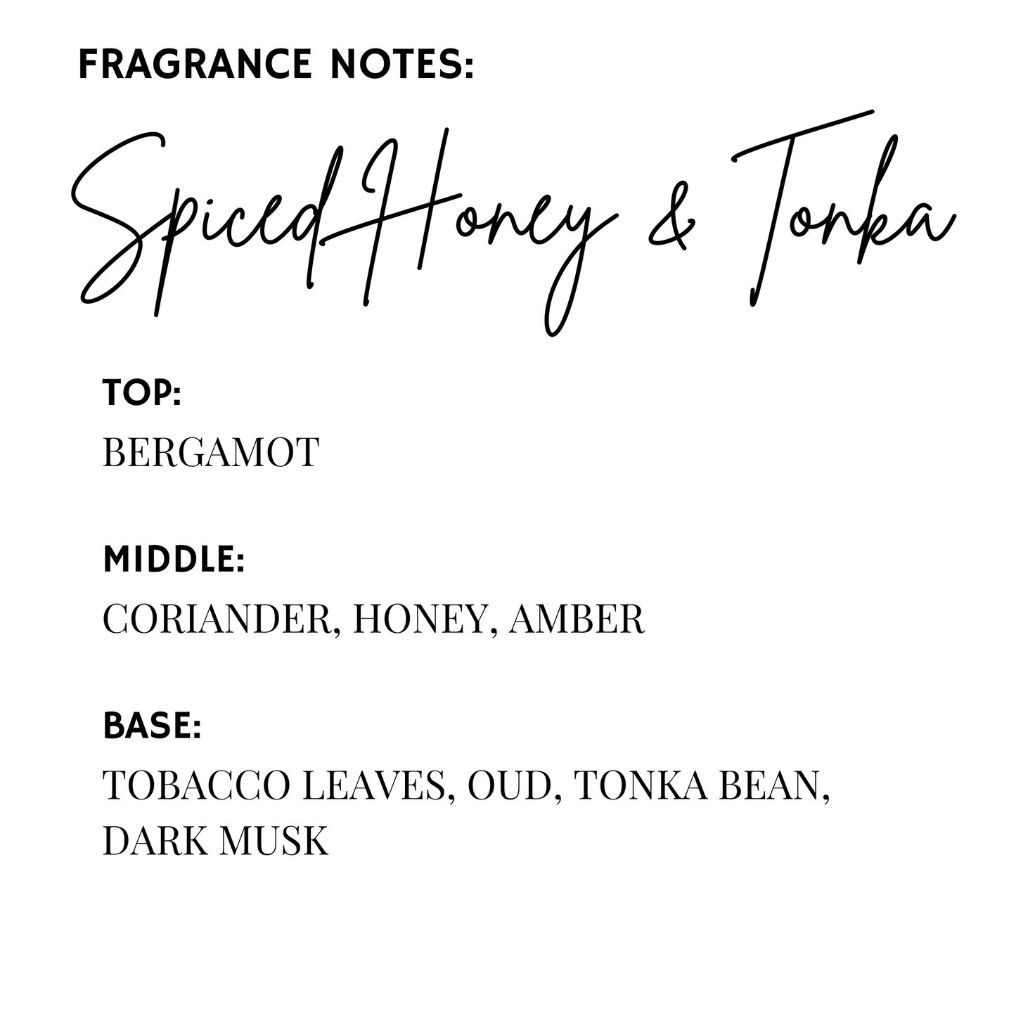 Spiced Honey & Tonka *Limited*