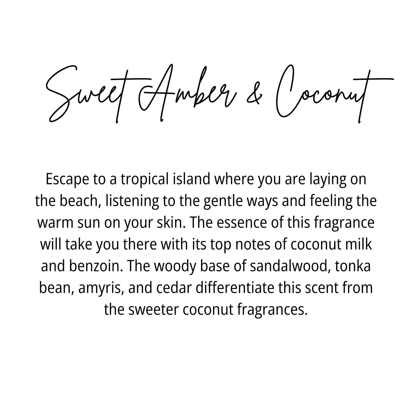 Sweet Amber & Coconut Candle